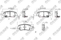 Тормозные колодки TG-0525/PN0538* Ti·GUAR