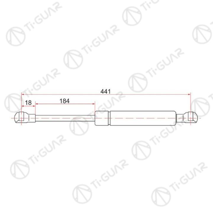 Амортизатор крышки багажника TG-TLSA0374 * Ti•GUAR